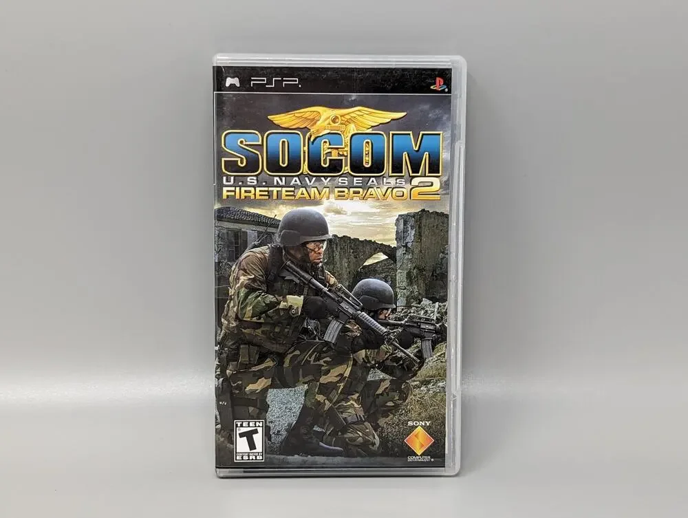 Socom U.S. Navy SEALs PSP Game - 2006 Fireteam Bravo 2 Complete Manual Tested